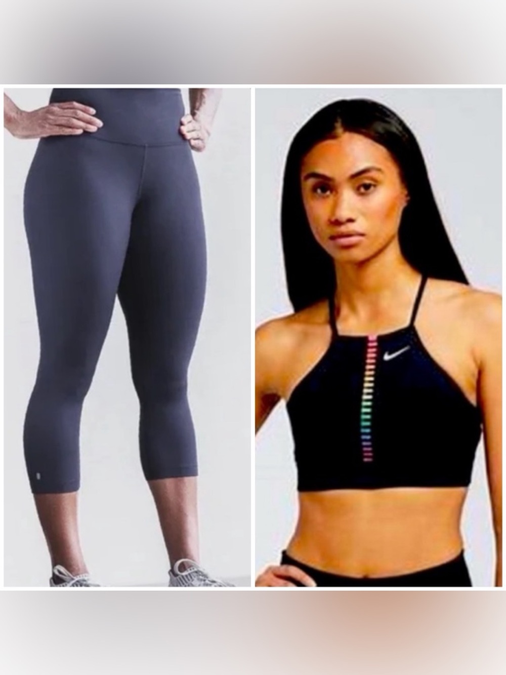 Nobull Black leggings, new condition no tags sport bra Nike